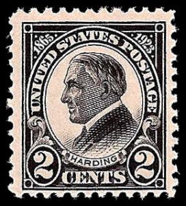 # 610 MINT HINGED WARREN G. HARDING