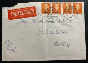 1952 Netherlands Air Force Veldpost 14 NAPO 231 Express Cover To The Hague