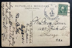 1914 Veracruz USA Occupation Invasion USS North Dakota PC Cover To Chicago IL