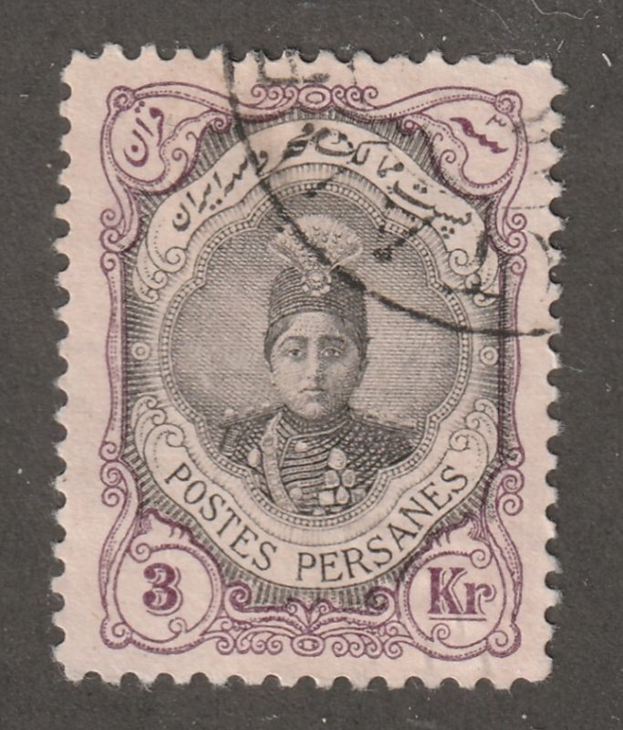 Persian stamp, Scott# 495E, used, perf 11.5 x12.0,  3KR,  APS 495E