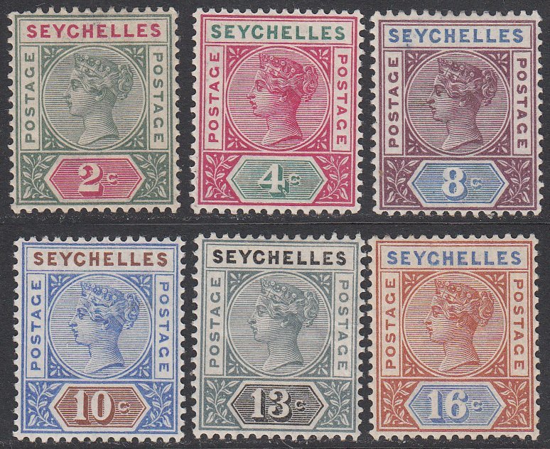 Seychelles 1//12, SG9-14 MVLH Die II CV $103.00