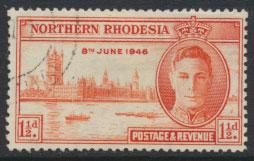 Northern Rhodesia  SG 46a SC# 46a  Used / FU   perf 13½  see detail / scan