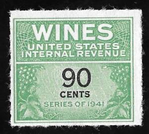 RE144 90 cents Wine Stamps Mint NG as issued NH F