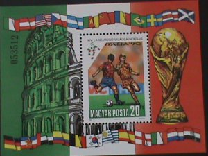 ​HUNGARY-1990-SC#3247 WORLD CUP SOCCER CHAMPIONSHIP-ITALY- MNH S/S VERY FINE