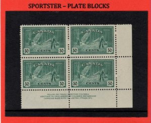 #272 Lumbering 50c Peace Issue LR pl blk Cat $225 VFMNH