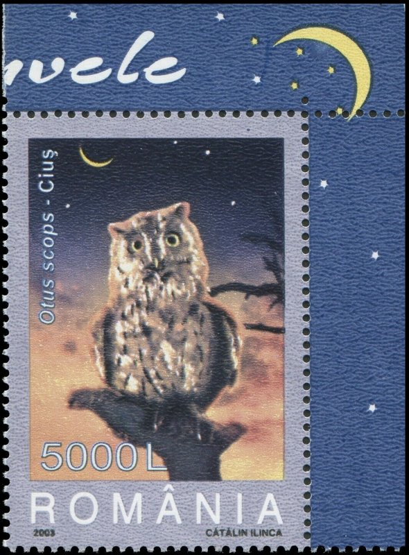 Romania 2003 Sc 4579-4584 Birds Owls CV $4.75