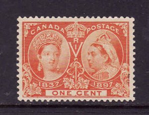 Canada-Sc#51-Unused 1c orange-QV Diamond Jubilee-og- hinge-1897-Cdn178-