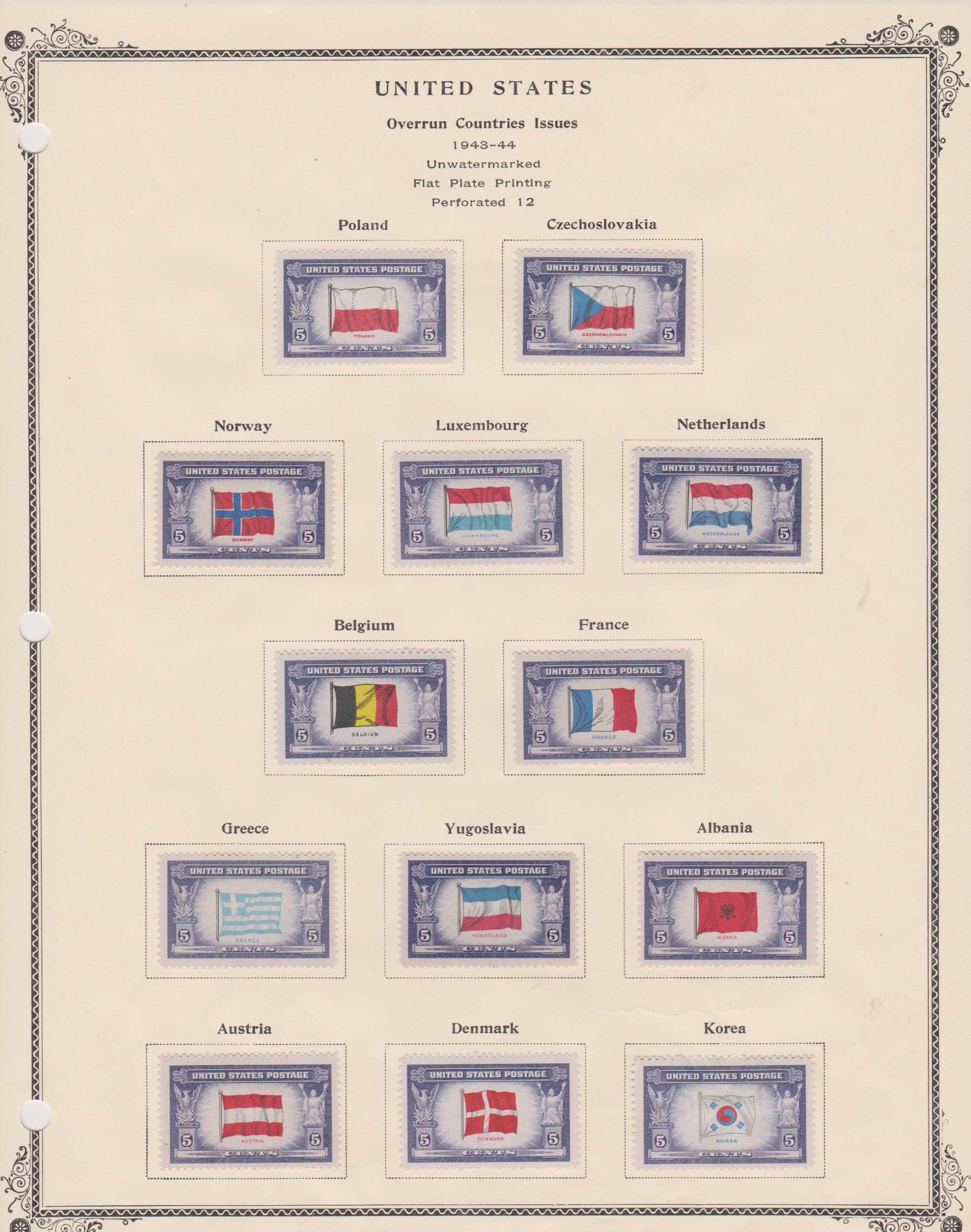 U.S. of America Postal Stamps 909 thru 921 United States, General