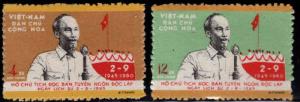 North Viet Nam Scott 132-133 National Day NGAI CV $7.50