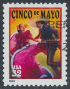  USA Sc# 3203  Used  Cinco de Mayo 1998  see details  / scans