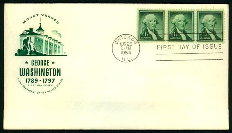 #1031b George Washington - House of Farnum Cachet