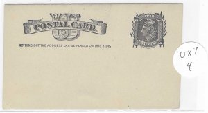 Scott# UX7 1 US Postal Card