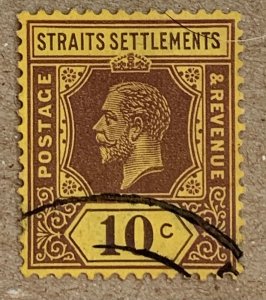 Straits Settlements 1925 KGV 10c with die I. Scott 191a, CV $14.00. SG 231ba?