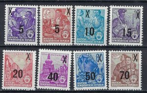 Germany DDR 216-13 MH 1954 surcharges (ak2888)