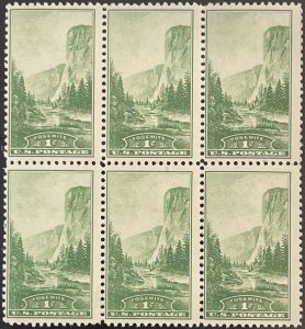 Scott #740 1934 1¢ National Parks Yosemite MNH OG