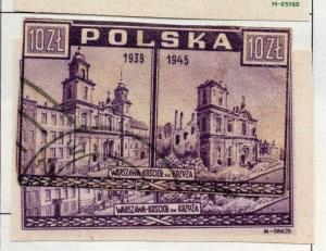 Poland 1944-46 Early Issue Fine Used 10zt. 190937 