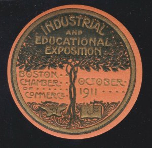 US Vintage 1911 Industrial & Education Exposition Cinderella Stamp Embossed!