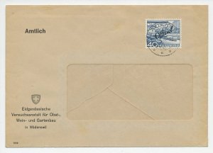 Official service cover / Postmark Switzerland 1955 Federal Research Institute fo