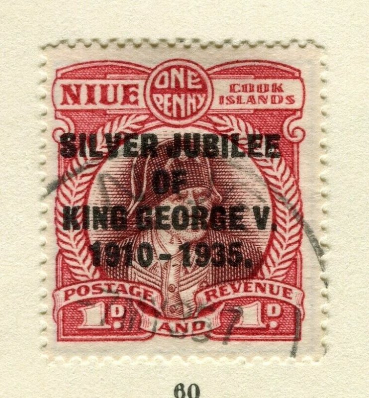 NIUE; 1935 early Jubilee issue used 1d. value