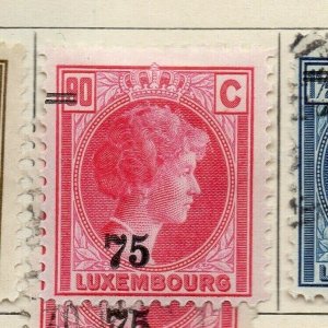 Luxemburg 1926-27 Early Issue Fine Mint Hinged 75c. Surcharged NW-191833