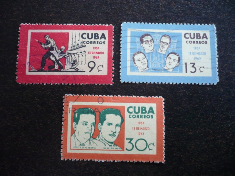 Stamps - Cuba - Scott# 780 -782 - Used Set of 3 Stamps