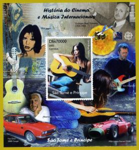 Sao Tome & Principe 2005 Carla Bruni Singer and Model s/s Perforated mnh.vf