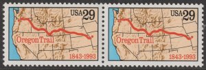 US 2747 Oregon Trail 29c horz pair MNH 1993
