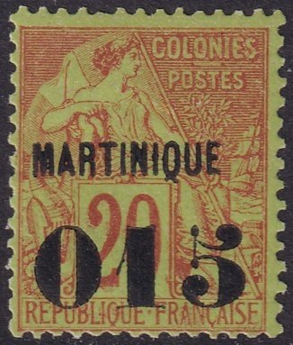 Martinique 1888 Sc 8 MLH*
