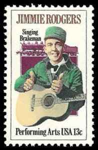 PCBstamps   US #1755 13c Jimmie Rodgers, 1978, MNH, (6)