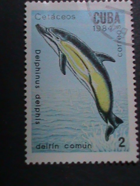 ​CUBA-VERY OLD CUBA-DOLPHIN AND WALE  STAMPS USED- VF WE SHIP TO WORLD WIDE.