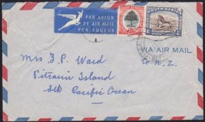 PITCAIRN 1950 cover ex South Africa with part arrival cds on front.........A8579