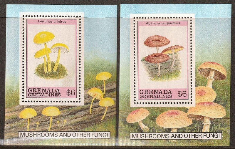 EDSROOM-12909 Grenada 1086-87 MNH 1989 Complete Mushrooms CV$16