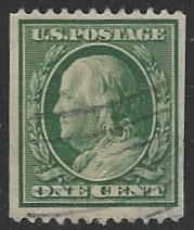 USA #385 Used Coil Stamp cv $50 (U4)