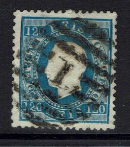 Portugal SC# 46, Used, Perf 12.5, 1 top perf bend, embossing tears -  Lot 031917