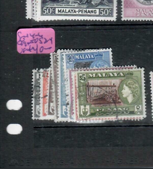 MALAYA  PENANG  (PP1606B) QEII  SG 44-6,  49-50, 52-9    VFU