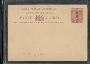 TOBAGO (P3005B)  QV  1/2D/1 1/2D   PSC UNUSED   PC4 