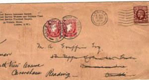 GB EIRE FRANKING Cover ORPHANS FUND London Forwarded Dublin 1934 Reading EB243