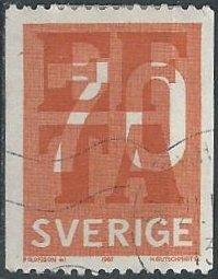 Sweden 717 (used) 70ö EFTA issue, org (1967)