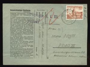 1942 Germany Cover Mauthausen Concentration Camp KZ Hans Majtl Commemorati Stamp