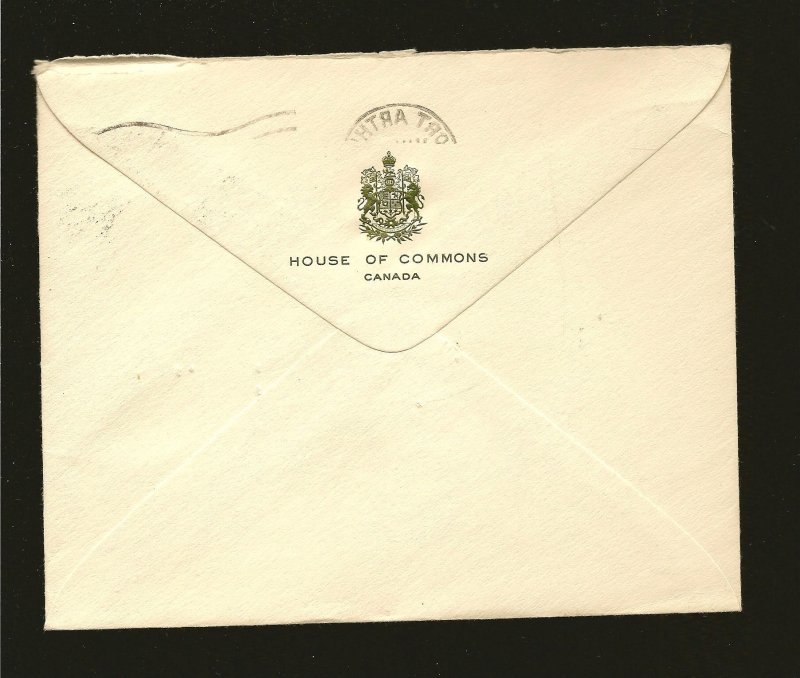 Canada 196 King George V on Postmarked Port Arthur Ont 1935 Cover Used