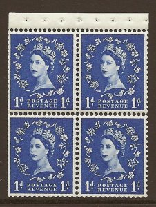 SB34 1d Crowns left Wilding booklet pane perf type I UNMOUNTED MNT/MNH 