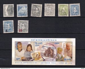 Iceland 1935/94 Full sets Used +Block Mi 789 MNH 15596