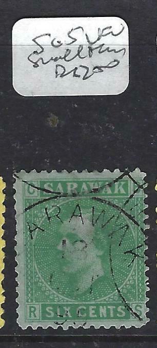 SARAWAK  (P2704B) BROOKE  6C  SG5   SMALL THIN    CDS FU  