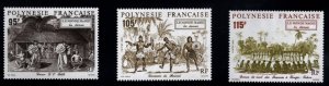 French Polynesia Scott 594-596 MH* Dance stamp set