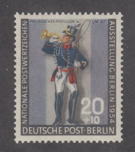 Germany, Berlin Sc 9NB12 MNH. 1954 20pf + 10pf Prussian Postilion cplt