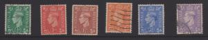 Great Britain KGVI 1941 Sc#258-263 Set Fine Used