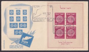 ISRAEL 1949 1st Anniv. of Postage Stamps Miniature - 34220