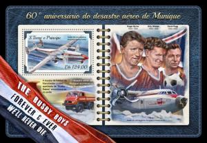 SAO TOME - 2018 - Munich Air Disaster - Perf Souv Sheet - MNH