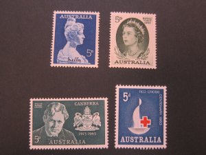 Australia 1961 Sc 341,351,353,354 set MNH