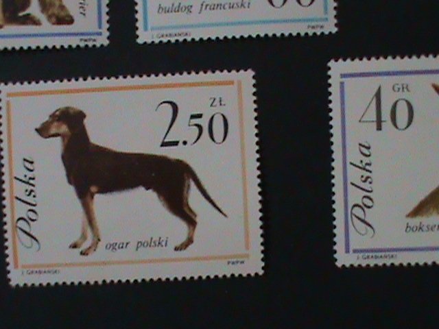 POLAND-1963-SC#1115-23 WORLD FAMOUS LOVELY DOGS- MNH VF COMPLETE SET RARE